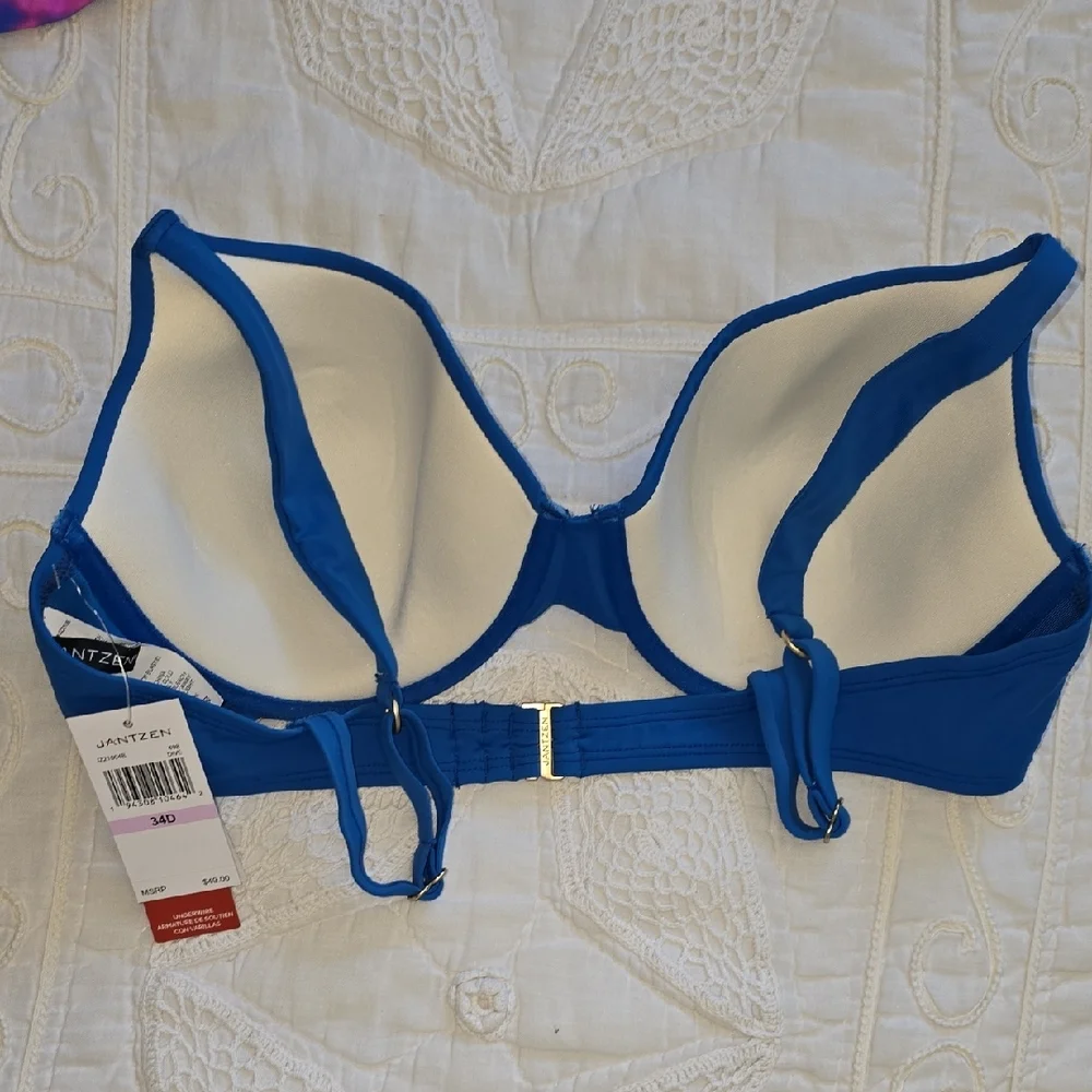Jantzen Vibrant Royal Blue and Victoria Secret Pink Tie-Dye Bikini Set - Picture 6 of 7